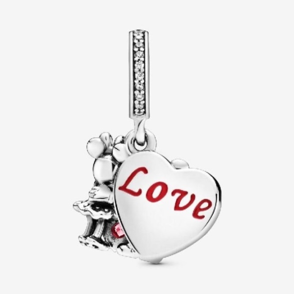 Disney Mickey Mouse  Minnie Mouse Love Dangle Charms Pandora CA