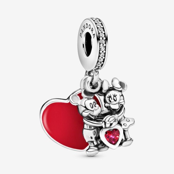 Disney Mickey Mouse Minnie Mouse Love Dangle Charm Pandora CA