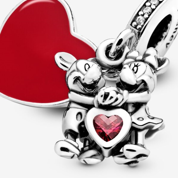 Disney Mickey Mouse Minnie Mouse Love Dangle Charm Pandora CA