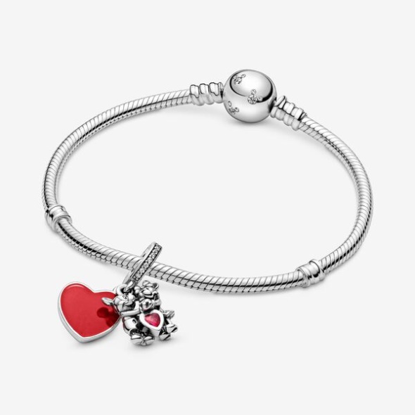 Disney Mickey Mouse Minnie Mouse Love Dangle Charm Pandora CA