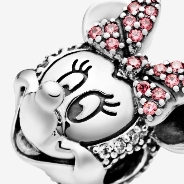 Disney Minnie Mouse Pink Pave Bow Clip Charm Pandora CA