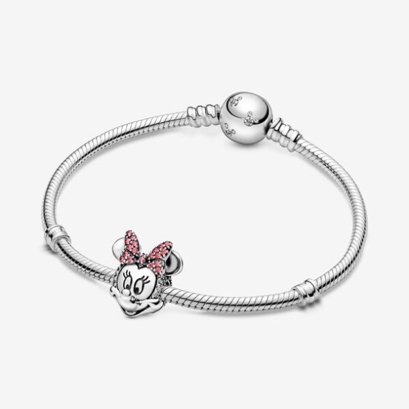 Disney Minnie Mouse Pink Pave Bow Clip Charm Pandora CA