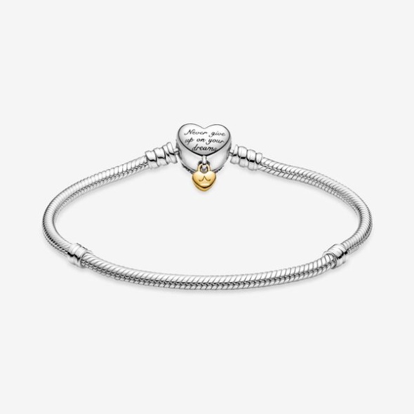 Disney Princess Pandora CA Moments Heart Snake Chain Bracelet