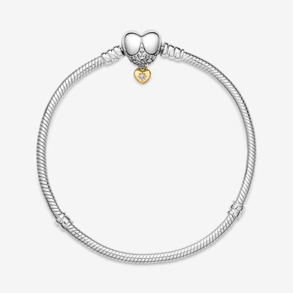 Disney Princess Pandora CA Moments Heart Snake Chain Bracelet