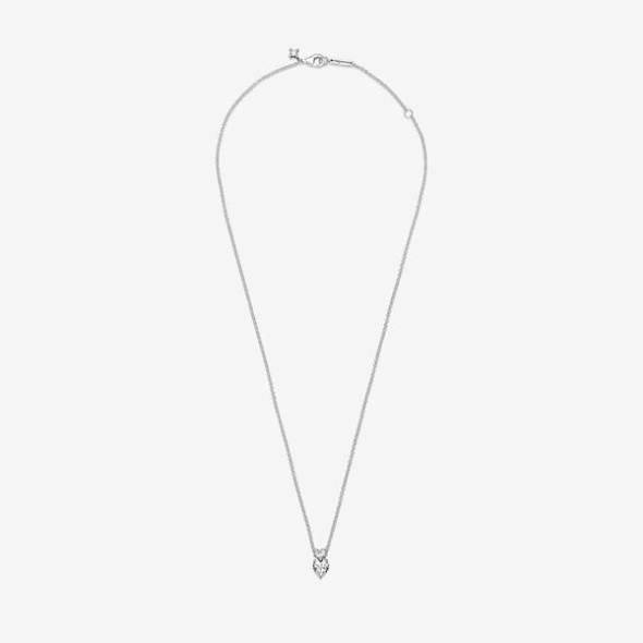 Double Heart Pendant Sparkling Collier Necklace Pandora CA
