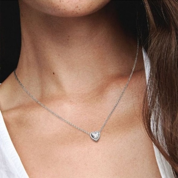 Elevated Heart Necklace Pandora CA