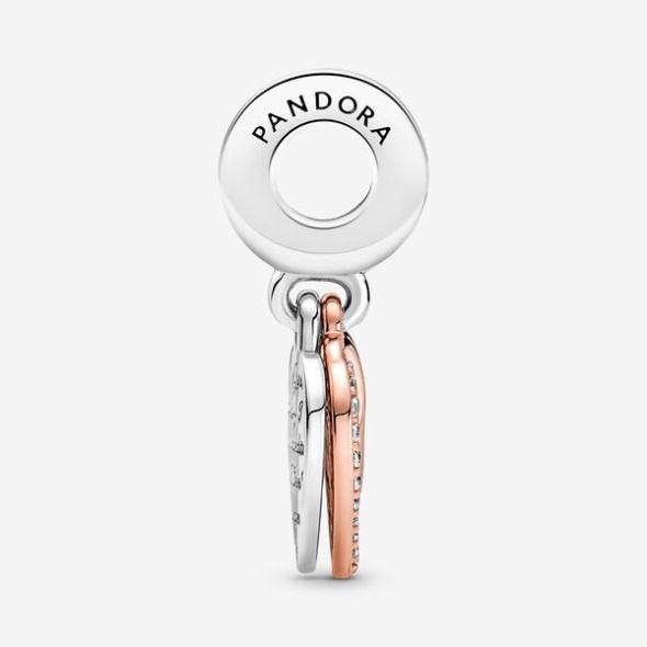 Entwined Hearts Double Dangle Charm Pandora CA