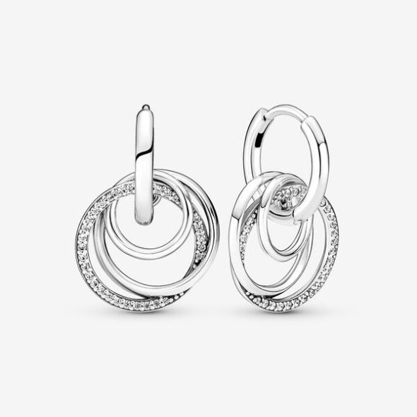 Family Always Encircled Hoop Earrings And Necklace Set Pandora CA