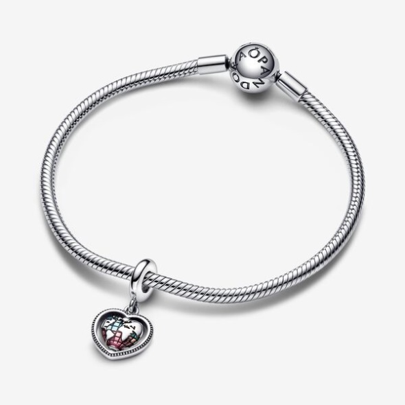 Family Spinning Heart Globe Dangle Charm Pandora CA
