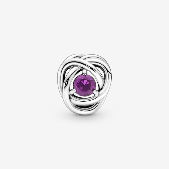 February Purple Eternity Circle Charm Pandora CA