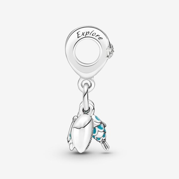 Fish Sea Turtle Conch Triple Dangle Charm Pandora CA