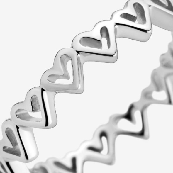 Freehand Hearts Pandora CA Ring