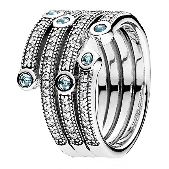 Frosty Mint Clear CZ Pandora CA Shimmering Ocean