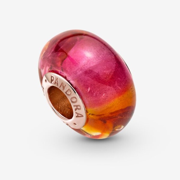 Glittering Sunset Murano Glass Charm Pandora CA