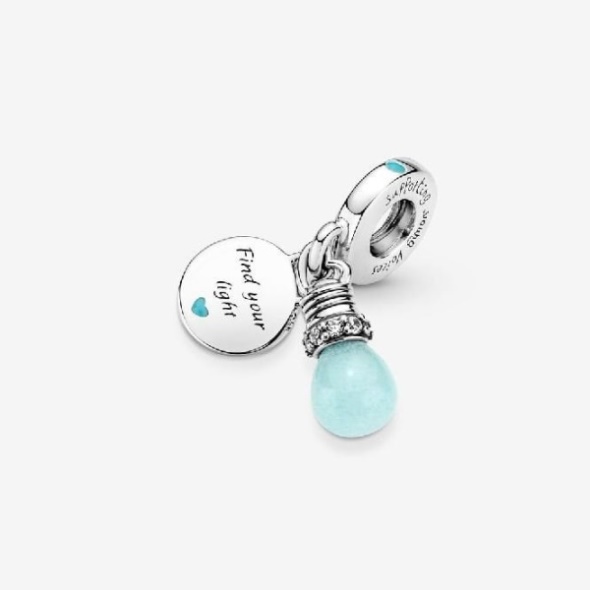Glow-in-the-Dark Lightbulb Double Dangle Charms Pandora CA