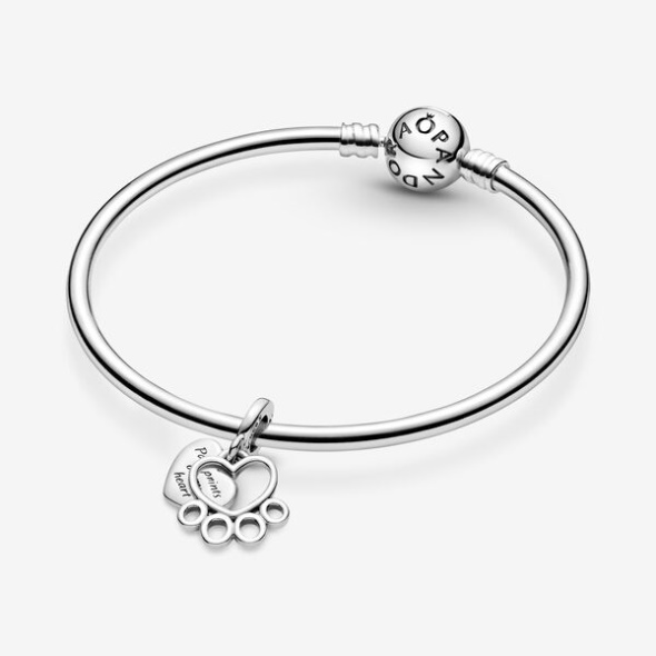 Hearts Paw Print Dangle Charm Pandora CA