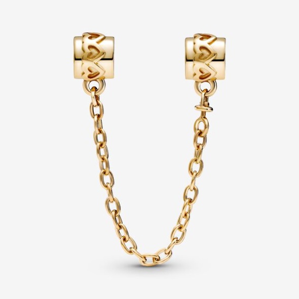 Hearts Safety Chain Charm Pandora CA
