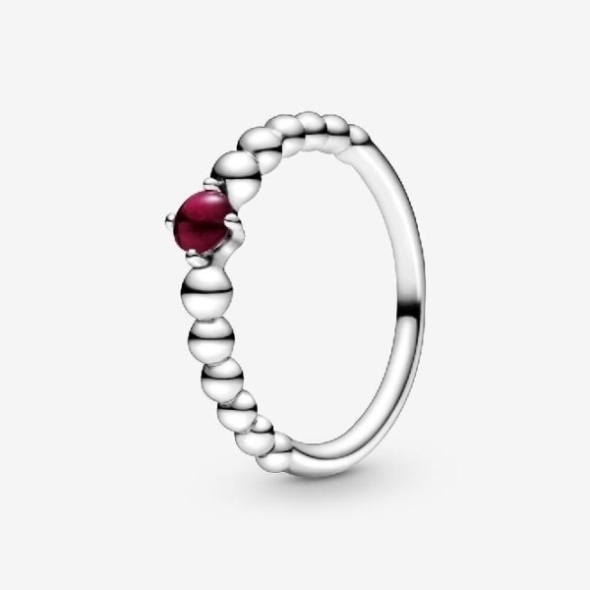 January Pandora CA Birthstone Beaded Ring