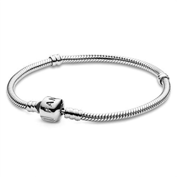Jewelry Iconic Moments Snake Chain Charm Sterling Silver Bracelet Pandora CA