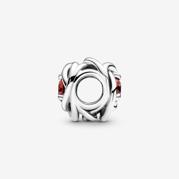 July True Red Eternity Circle Charm Pandora CA