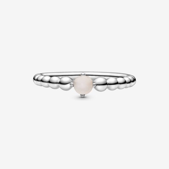 June Misty Rose Beaded Ring Pandora CA