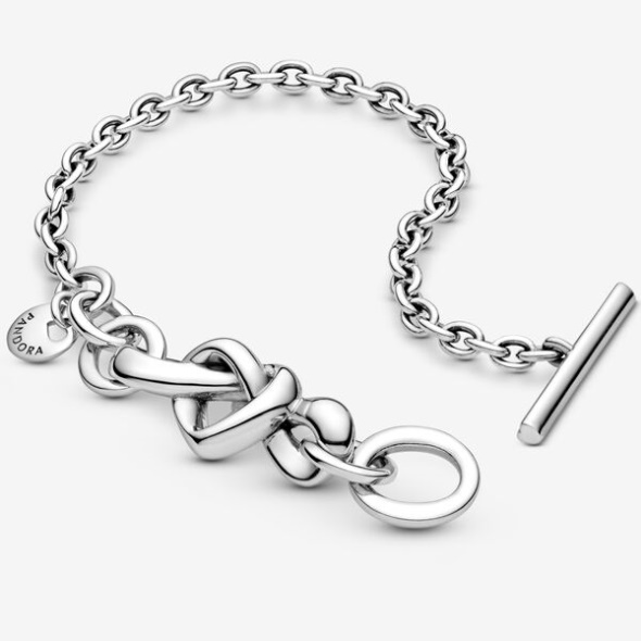 Knotted Heart T-Bar Bracelet Pandora CA