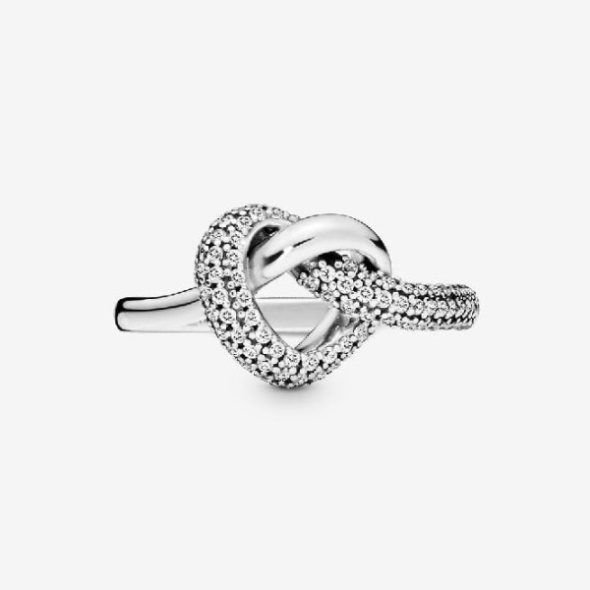 Knotted Pandora CA Heart Ring