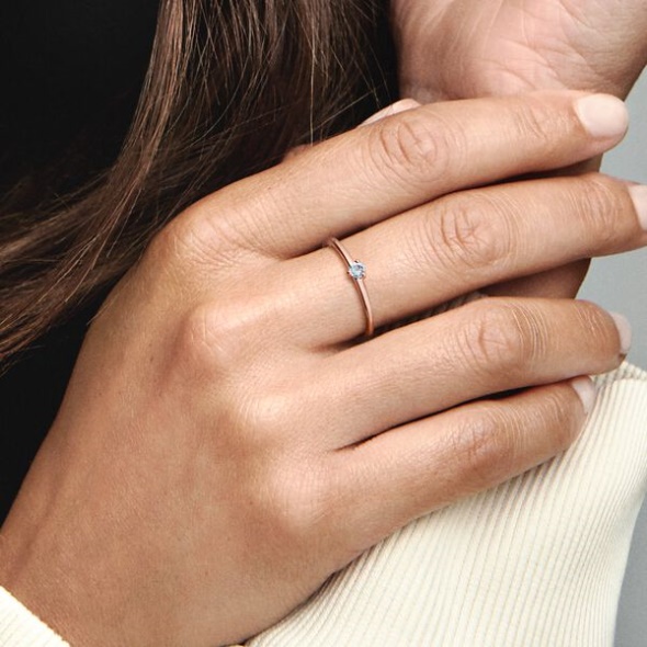 Light Blue Solitaire Ring Pandora CA