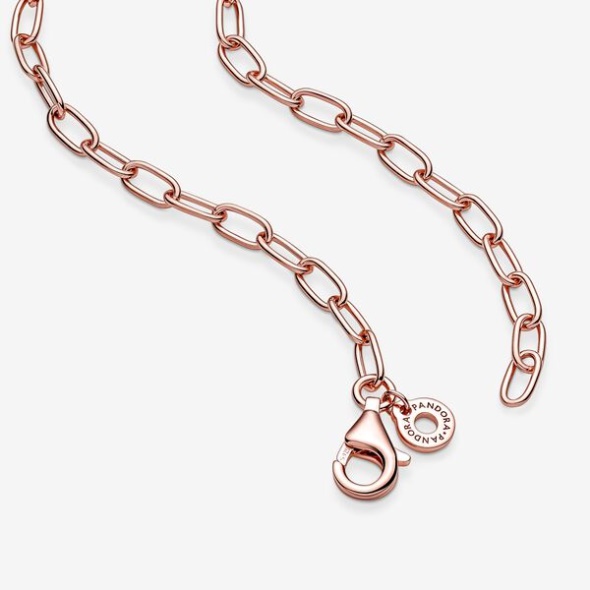 Link Chain Necklace Pandora CA Rose Gold Plated