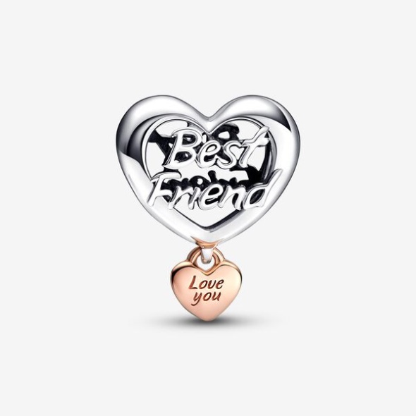 Love You Best Friend Heart Charm Pandora CA