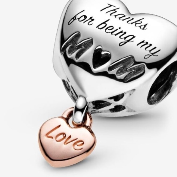 Love You Mum Heart Charms Pandora CA
