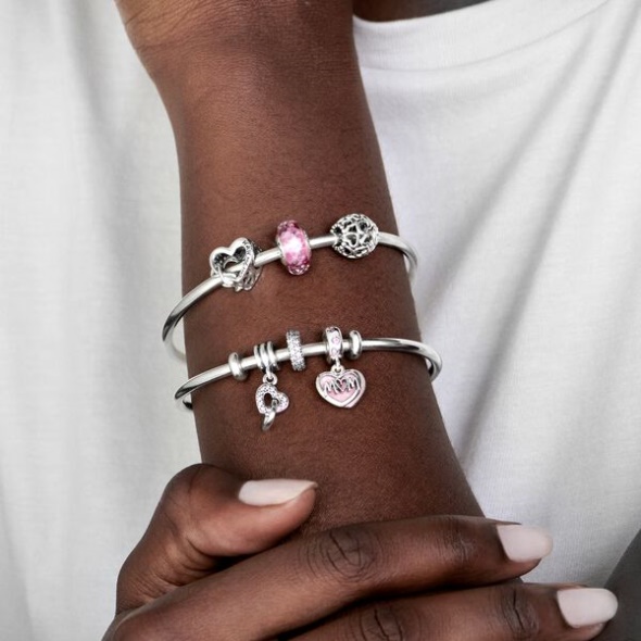 Love You Mum Infinity Heart Charm Pandora CA Sterling Silver