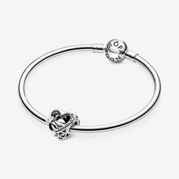 Love You Mum Infinity Heart Charm Pandora CA Sterling Silver