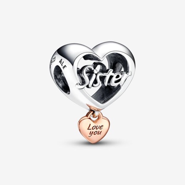 Love You Sister Heart Charm Pandora CA