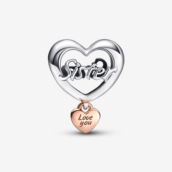 Love You Sister Heart Charm Pandora CA