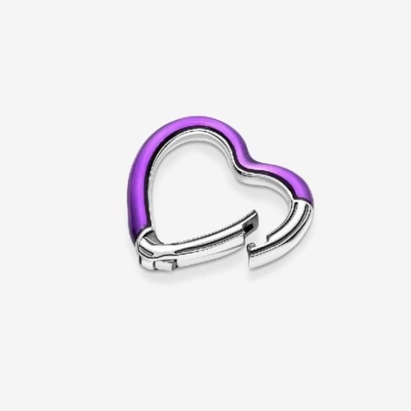 ME Bright Purple Styling Heart Connector Pandora CA