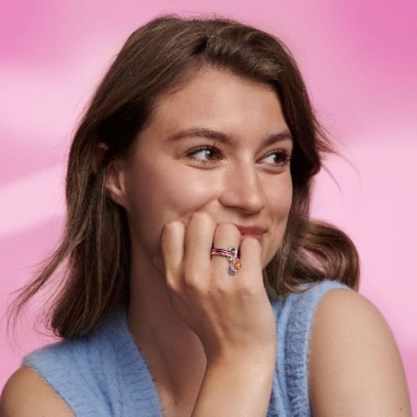 ME Rose Gold Burning Flame Mini Dangle Charm Pandora CA