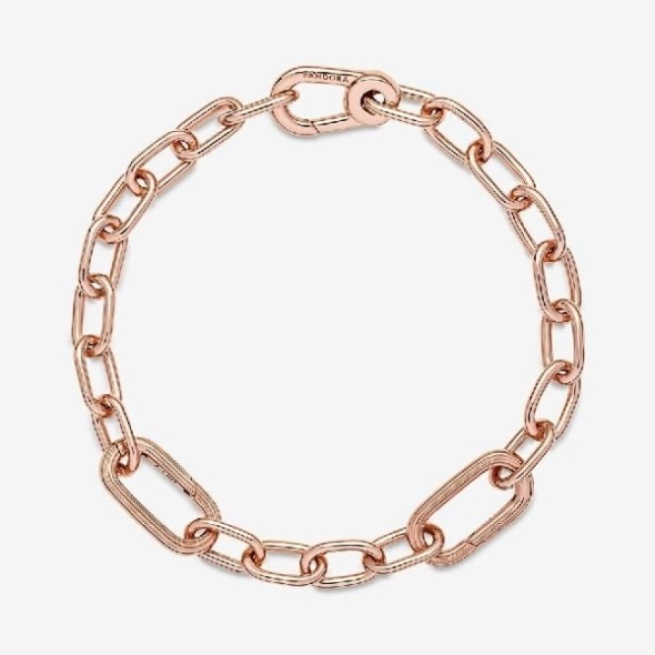 ME Rose Gold Small Link Chain Bracelet Pandora CA