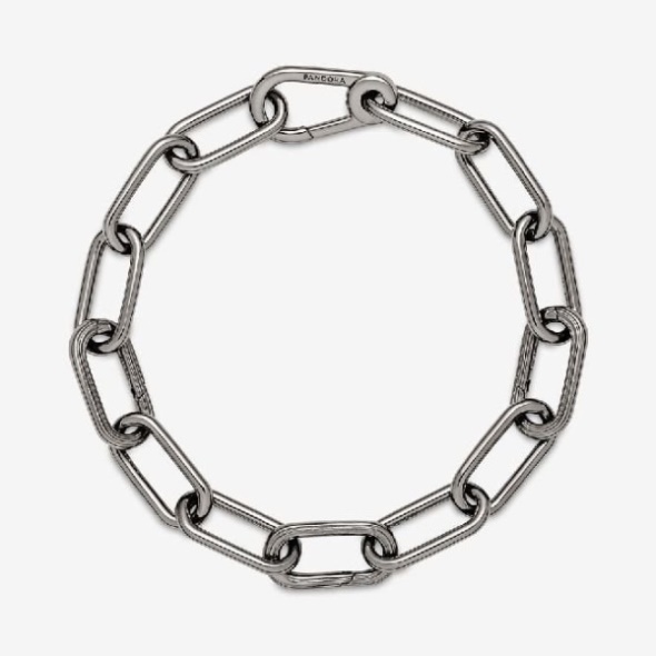 ME Ruthenium Gunmetal Link Chain Bracelet Pandora CA