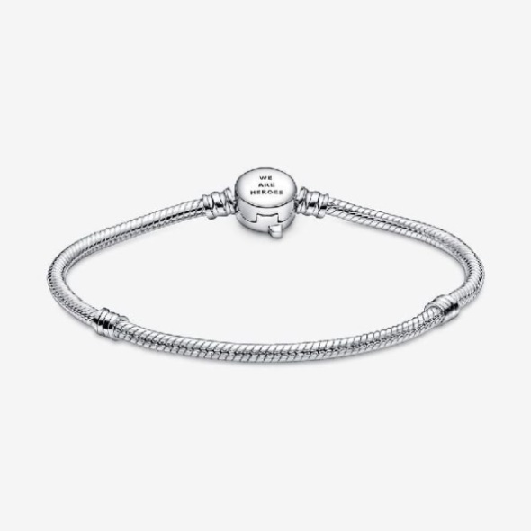 Marvel The Avengers Logo Clasp Snake Chain Bracelet Pandora CA