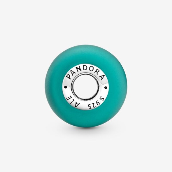 Matte Green Murano Glass Charm Pandora CA