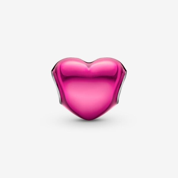 Metallic Pink Heart Charm Pandora CA