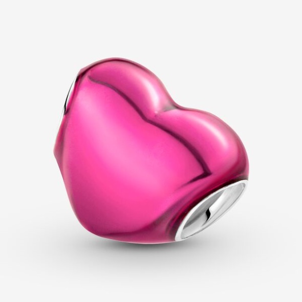 Metallic Pink Heart Charm Pandora CA