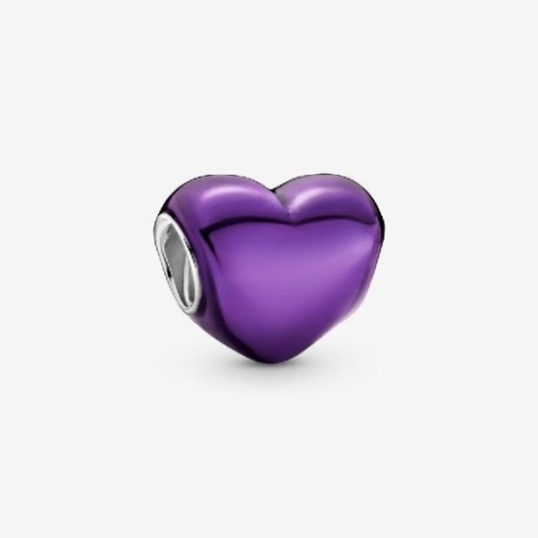 Metallic Purple Heart Charm Pandora CA