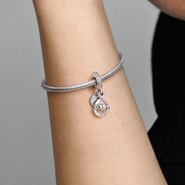 Mom Infinity Pave Double Dangle Charm Pandora CA