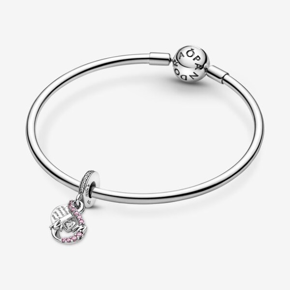 Mom Infinity Pave Double Dangle Charm Pandora CA