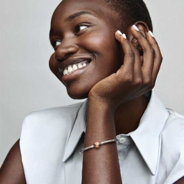 Moments Bangle Pandora CA Brand with Rose Clasp