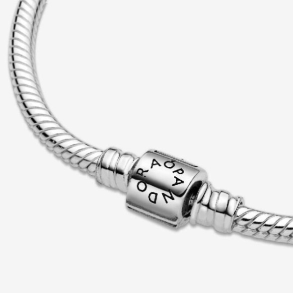 Moments Barrel Clasp Pandora CA Snake Chain Bracelet