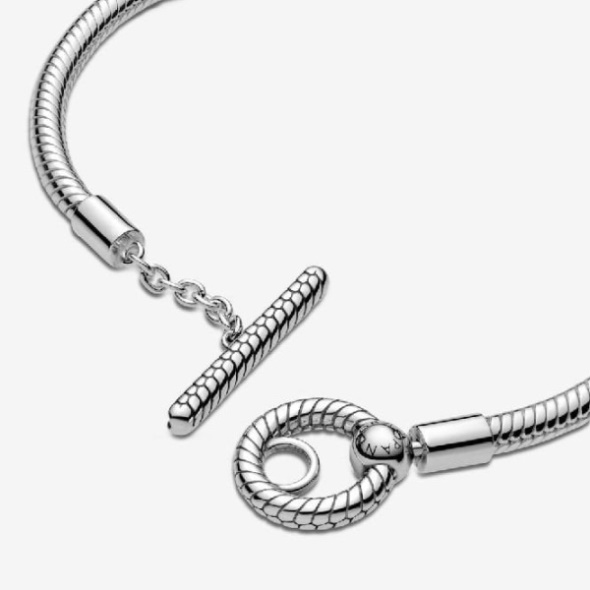 Moments Brand Pandora CA T-Bar Snake Chain Bracelet