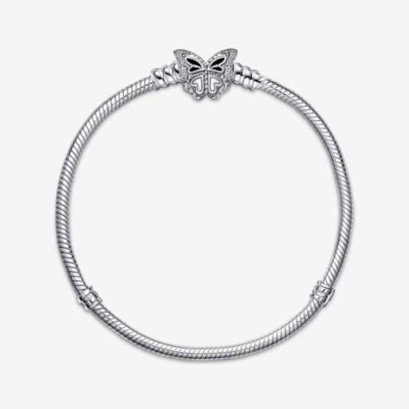 Moments Butterfly Clasp Snake Chain Bracelet Pandora CA